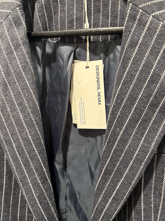 Designers Remix - blazer - grey w. stripes - EU36 - Medinas Wardrobe