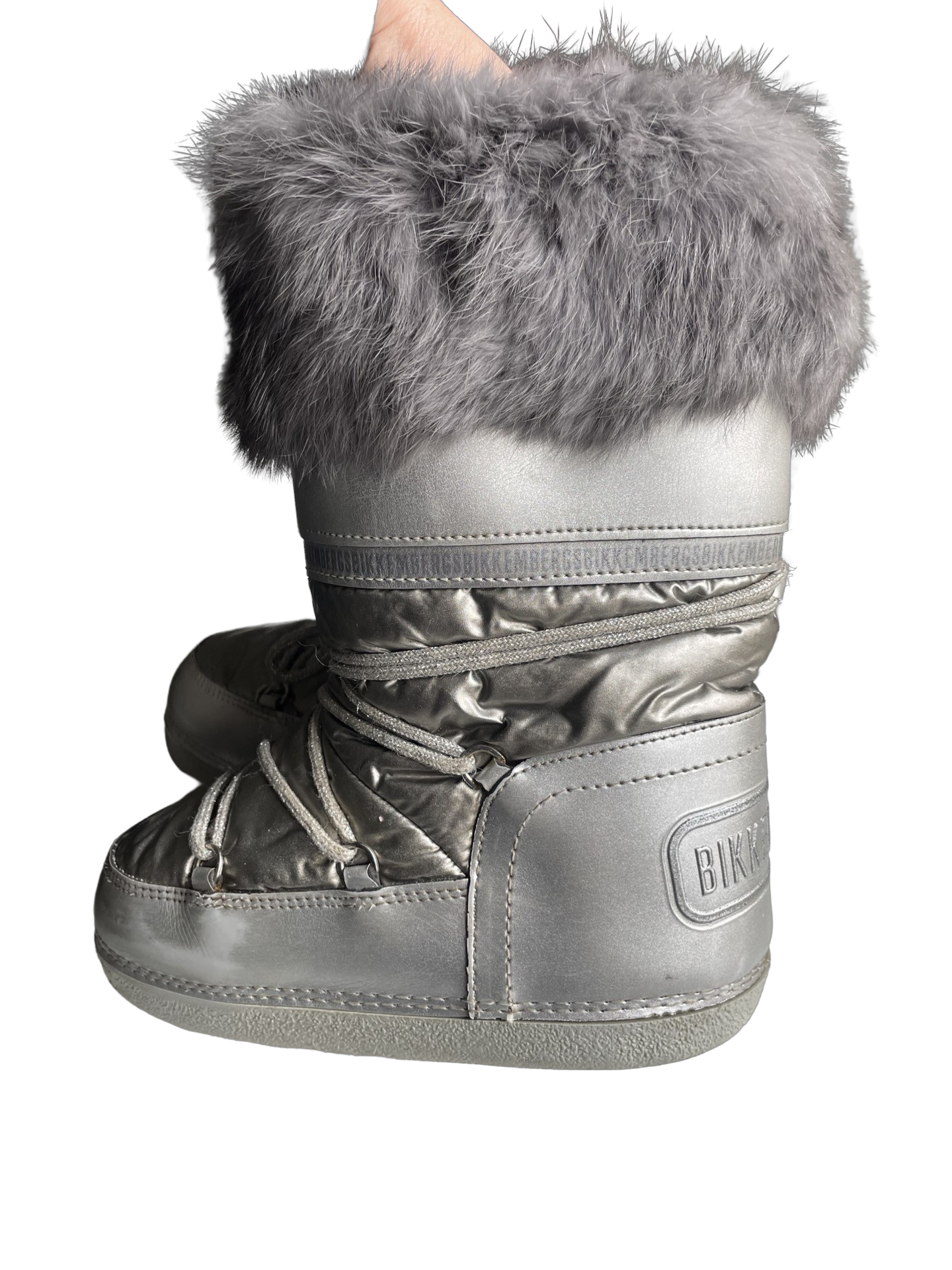 Moonboots børn - sølv & grå - Vintage for Kids - Bikkembergs - Str. 32 - 34