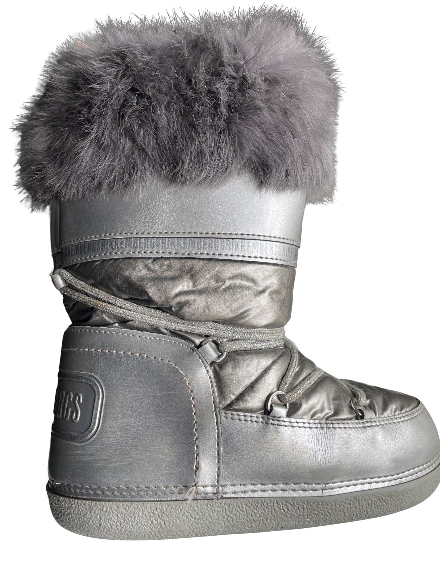 Moonboots børn - sølv & grå - Vintage for Kids - Bikkembergs - Str. 32 - 34