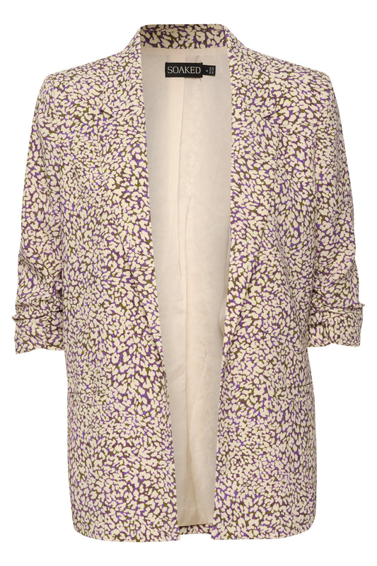 Blazer - Shirley - Soaked in Luxury - Purple animal print