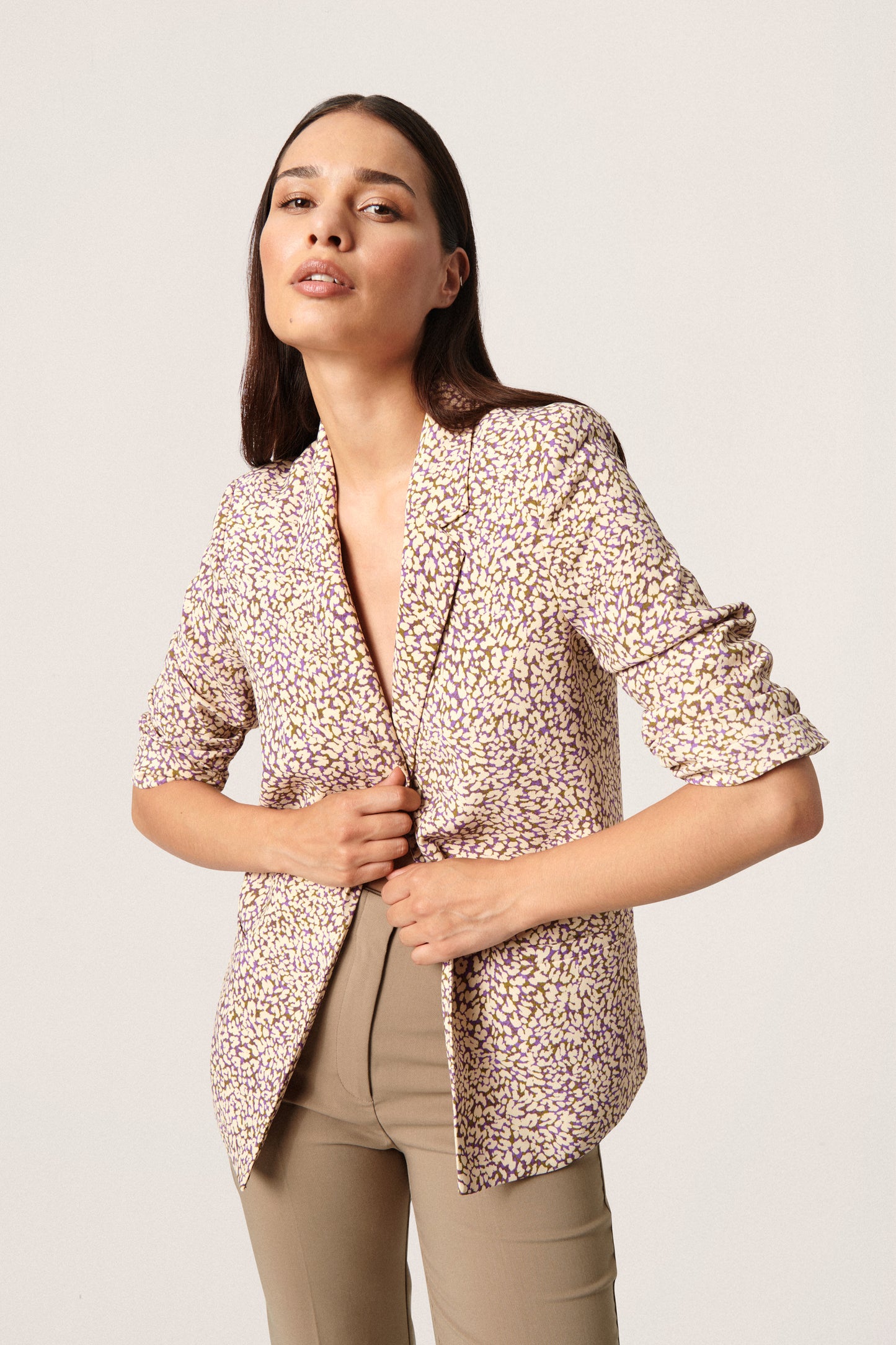 Blazer - Shirley - Soaked in Luxury - Purple animal print