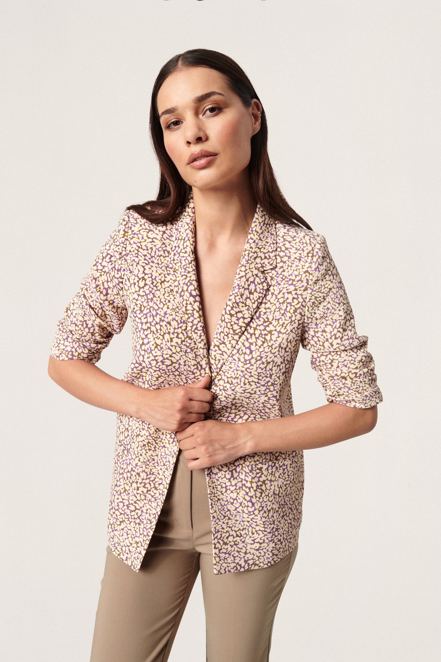 Blazer - Shirley - Soaked in Luxury - Purple animal print